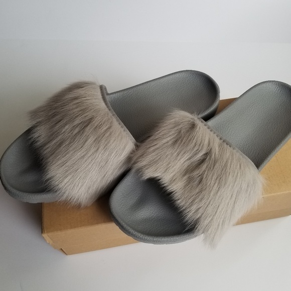 ugg lamb fur slides
